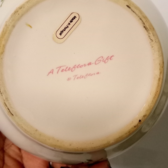 Teleflora Potpourri Ceramic Dish Rose Buds Pattern - Picture 6 of 7